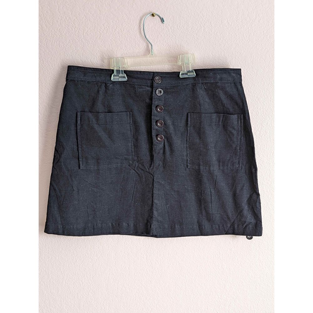 Sadie & Sage L blue corduroy mini skirt